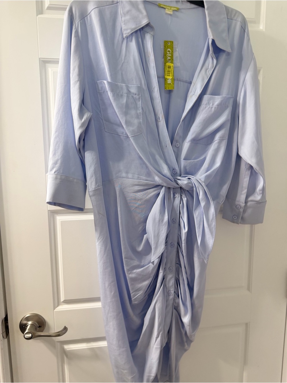 Gianni Bini Soft Light Lavender Button-Up Blouse